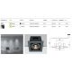 Spoturi tavan fals - Spot LED incastrabil design tehnic Modern negru