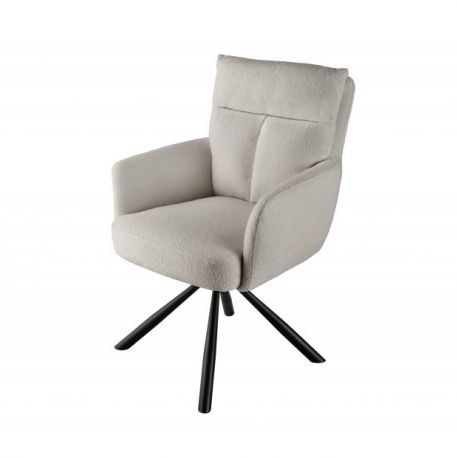 Seturi scaune, HoReCa - Set 2 scaune pivotante Big George, boucle bej