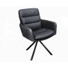 Set 2 scaune pivotante Big George, microfibra/ piele antracit