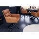 Scaune - Scaun pivotant Big George, microfibra/ piele coniac