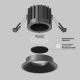 Spoturi tavan fals - Spot LED incastrabil iluminat tehnic Round D-8cm negru