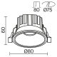 Spoturi tavan fals - Spot LED incastrabil iluminat tehnic Round D-8cm auriu
