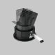 Spoturi tavan fals - Spot LED incastrabil design tehnic Wise negru