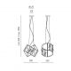 Pendule, Lustre suspendate - Lustra suspendata cu sticla efect grafic AGNESE