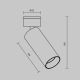 Plafoniere cu spoturi, Spoturi aplicate - Spot LED aplicat directionabil design tehnic Focus alama 3000K