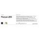 Plafoniere cu spoturi, Spoturi aplicate - Spot LED aplicat design tehnic Focus alama 3000K