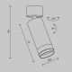 Spoturi tavan fals - Spot LED aplicat directionabil Focus Zoom 3000K alb