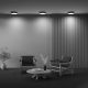 Plafoniere cu spoturi, Spoturi aplicate - Plafoniera LED design tehnic Zoom D-30cm 3000K negru