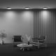 Plafoniere cu spoturi, Spoturi aplicate - Plafoniera LED design tehnic Zoom D-30cm 3000K alba