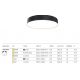 Plafoniere cu spoturi, Spoturi aplicate - Plafoniera LED design tehnic Zoom D-40cm 3000K negru