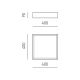 Plafoniere - Plafoniera LED AOI 40x40cm, alb sau negru