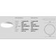 Plafoniere - Plafoniera LED AVA 80cm, alb sau negru
