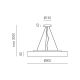 Pendule, Lustre suspendate - Lustra suspendata LED AVA 80cm, alb sau negru