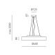 Pendule, Lustre suspendate - Lustra suspendata LED AVA 60cm, alb sau negru