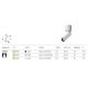 Plafoniere cu spoturi, Spoturi aplicate - Spot LED aplicat directionabil Focus T alb
