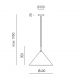 Pendule, Lustre suspendate - Pendul, Lustra din aluminiu BARBIE alb, negru, alama sau cupru