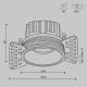 Spoturi tavan fals - Spot LED incastrabil design tehnic Round D-11,5cm alb