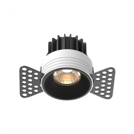 Spoturi tavan fals - Spot LED incastrabil design tehnic Round D-9,6cm negru