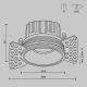 Spoturi tavan fals - Spot LED incastrabil design tehnic Round D-9,6cm alb