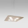 Lustra suspendata moderna GISELLE 54x54cm, alb, gri sau argintiu