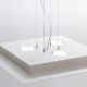 Pendule, Lustre suspendate - Lustra suspendata moderna GISELLE 54x54cm, alb, gri sau argintiu