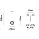 Pendule, Lustre suspendate - Lustra/Pendul LED cristal design lux elegant BELLE D-20cm