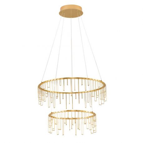 Candelabre, Lustre - Lustra LED design ambiental deosebit cu 2 inele Stellar 60cm