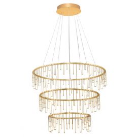 Lustra LED design ambiental deosebit cu 3 inele Stellar 80cm