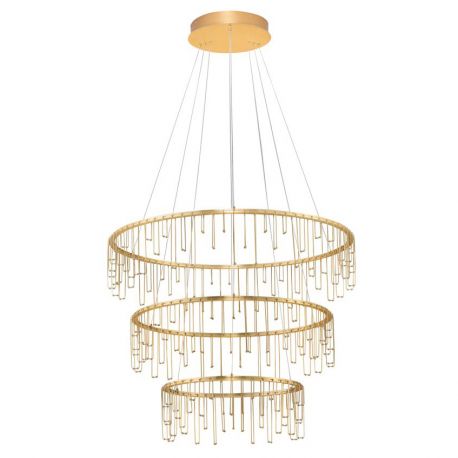 Candelabre, Lustre - Lustra LED design ambiental deosebit cu 3 inele Stellar 80cm