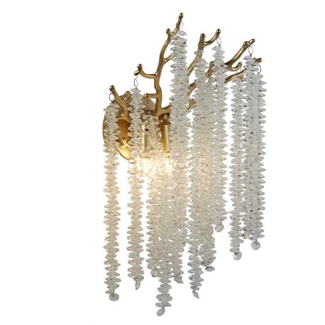 Aplice, corpuri de iluminat pentru pereti - Aplica de perete cristal design lux elegant BELLE 2L