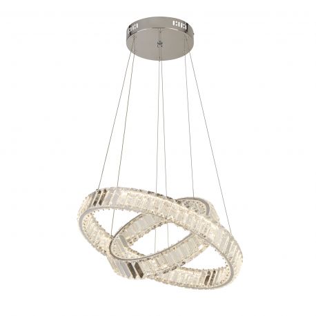 Candelabre, Lustre - Lustra LED circulara cu 2 inele Tier