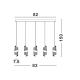 Pendule, Lustre suspendate - Lustra cu 5 pendule LED design modern Seneca