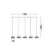 Pendule, Lustre suspendate - Lustra cu 5 pendule LED design modern Bion