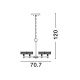 Candelabre, Lustre - Candelabru LED design modern cu 6 brate Bion
