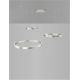 Pendule, Lustre suspendate - Lustra LED circulara cu 3 inele 80/60/40cm ELOWEN