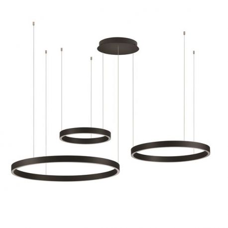 Pendule, Lustre suspendate - Lustra LED circulara cu 3 inele 80/60/40cm ELOWEN