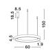 Pendule, Lustre suspendate - Lustra LED circulara ELOWEN 60cm, maro