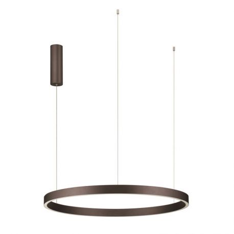 Pendule, Lustre suspendate - Lustra LED circulara ELOWEN 80cm, maro