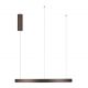 Pendule, Lustre suspendate - Lustra LED circulara ELOWEN 80cm, maro