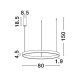 Pendule, Lustre suspendate - Lustra LED circulara ELOWEN 80cm, maro