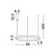 Pendule, Lustre suspendate - Lustra LED circulara ELOWEN 98cm, maro