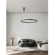 Pendule, Lustre suspendate - Lustra LED circulara ELOWEN 98cm, maro