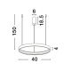 Pendule, Lustre suspendate - Lustra LED circulara PERRINE 40cm, maro