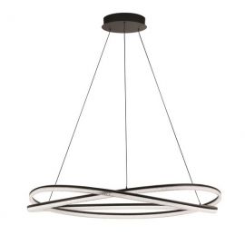 Pendule, Lustre suspendate - Lustra LED CCT moderna cu telecomanda OPEHLIA negru
