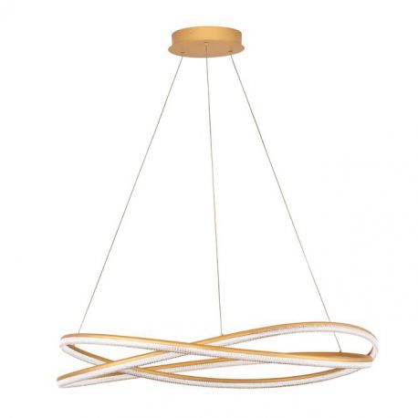 Pendule, Lustre suspendate - Lustra LED CCT moderna cu telecomanda OPEHLIA auriu
