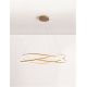 Pendule, Lustre suspendate - Lustra LED CCT moderna cu telecomanda OPEHLIA auriu