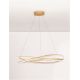 Pendule, Lustre suspendate - Lustra LED CCT moderna cu telecomanda OPEHLIA auriu