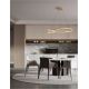 Pendule, Lustre suspendate - Lustra LED CCT moderna cu telecomanda OPEHLIA auriu