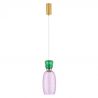 Pendul LED, Lustra design modern Pluma verde/ violet