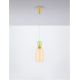 Pendule, Lustre suspendate - Pendul LED, Lustra design modern Pluma verde deschis/ galben